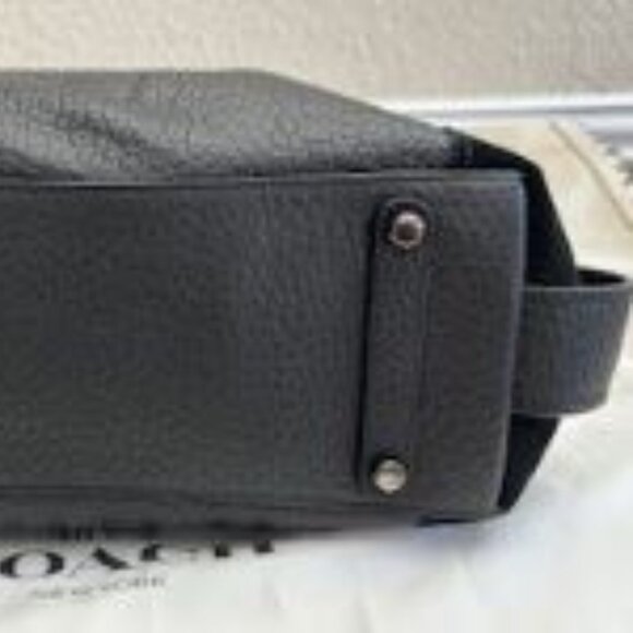 COACH Edie Purse - Black, Inside Pockets, Large Size - Picture 6 of 8
